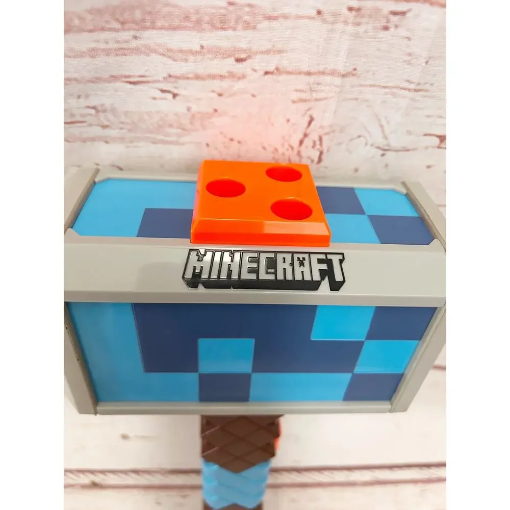 NERF Minecraft Dungeons Stormlander Dart Blasting Toy Hammer Blaster Weapon